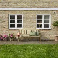 Panchina da giardino in legno DELIA da tre posti