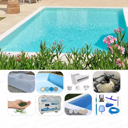Piscina interrata ITALIKA Blok 5,00 x 3,00 h 1,20 m - KIT PRO BOX