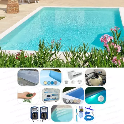 Piscina interrata ITALIKA Blok 5,00 x 3,00 h 1,20 m - KIT SENZA PENSIERI
