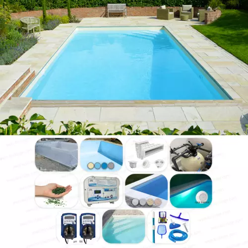 Piscina interrata ITALIKA Blok 9,00 x 4,00 h 1,20 m - KIT SENZA PENSIERI