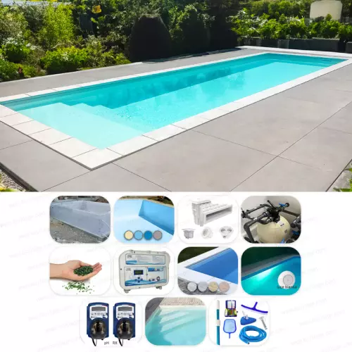 Piscina interrata ITALIKA Blok 14,00 x 7,00 h 1,20 m - KIT SENZA PENSIERI