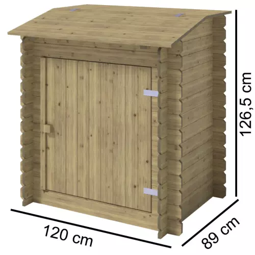 Locale tecnico in legno 1,20 x 0,89 x h.1,26 m per piscine fuori terra