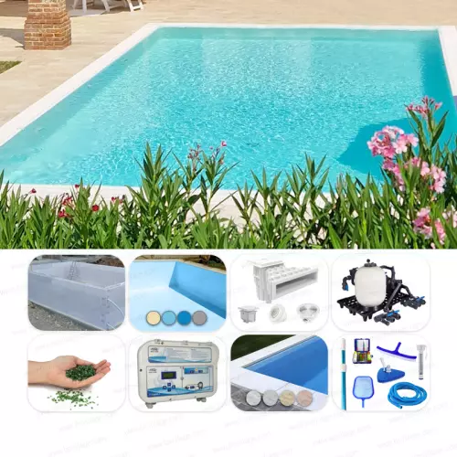 Piscina interrata ITALIKA Blok 5,00 x 3,00 h 1,50 m - KIT PRO
