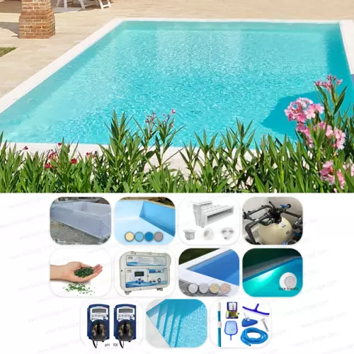 Piscina interrata ITALIKA Blok 5,00 x 3,00 h 1,50 m - KIT SENZA PENSIERI