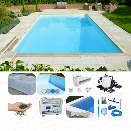 Piscina interrata ITALIKA Blok 7,00 x 3,00 h 1,50 m - KIT PRO