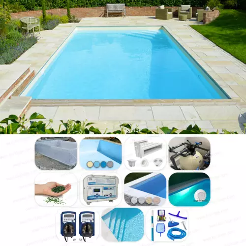 Piscina interrata ITALIKA Blok 7,00 x 3,00 h 1,50 m - KIT SENZA PENSIERI