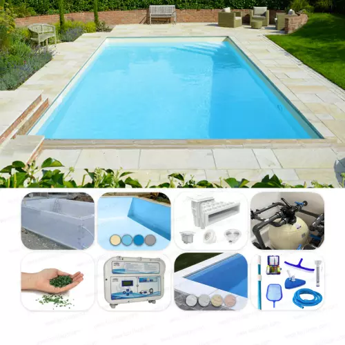 Piscina interrata ITALIKA Blok 8,00 x 4,00 h 1,50 m - KIT PRO BOX