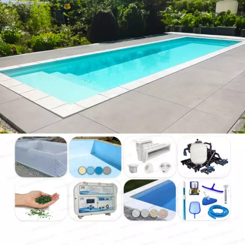 Piscina interrata ITALIKA Blok 14,00 x 7,00 h 1,50 m - KIT PRO