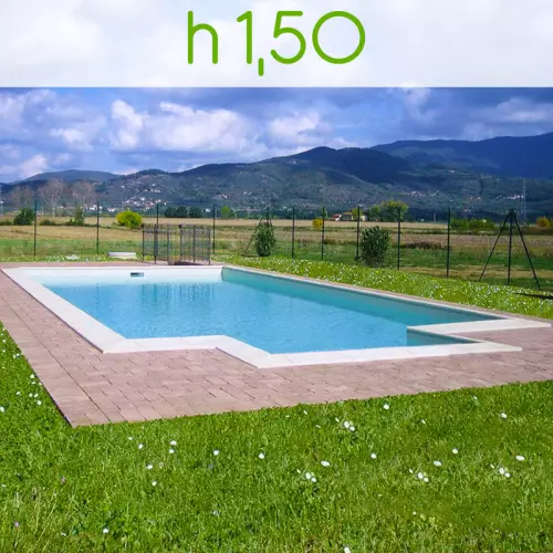 Piscina interrata in casseri di polistirolo ITALIKA® Blok 7,50 x 3,00 h 1,50 m con scala recessa sul lato corto