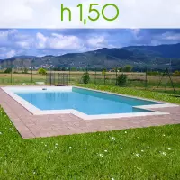 Piscina interrata in casseri di polistirolo ITALIKA® Blok 7,50 x 3,00 h 1,50 m con scala recessa sul lato corto