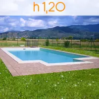 Piscina interrata in casseri di polistirolo ITALIKA® Blok 8,50 x 3,00 h 1,20 m con scala recessa sul lato corto
