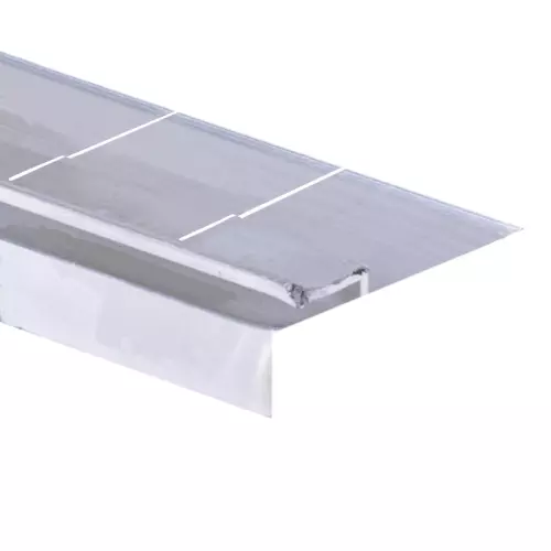 Bordino in alluminio anodizzato per piscina in cemento o casseri a forma libera - pretagliato senza aletta