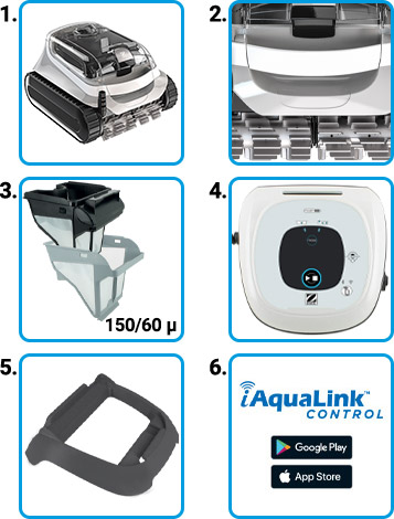 Materiale incluso Robot piscina Zodiac XA Materiale incluso Robot piscina Zodiac XA