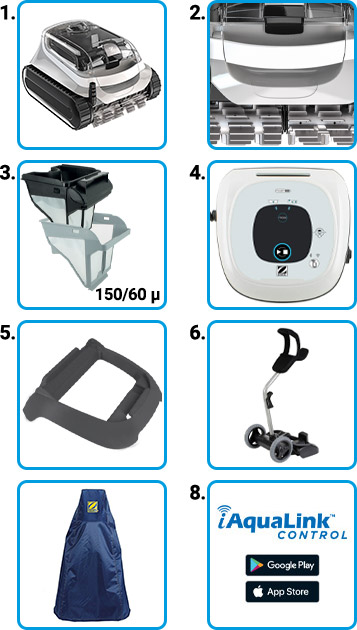 Materiale incluso Robot piscina Zodiac XA Materiale incluso Robot piscina Zodiac XA