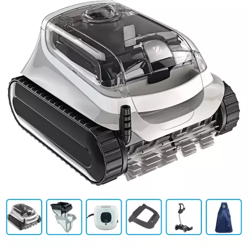 Robot pulitore automatico per piscina Zodiac 30 XA iQ PREMIUM con carrello e copertura protettiva