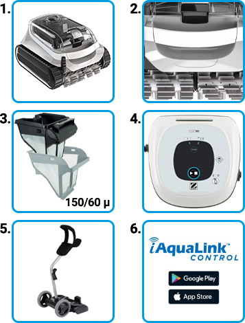 Materiale incluso Robot piscina Zodiac XA Materiale incluso Robot piscina Zodiac XA