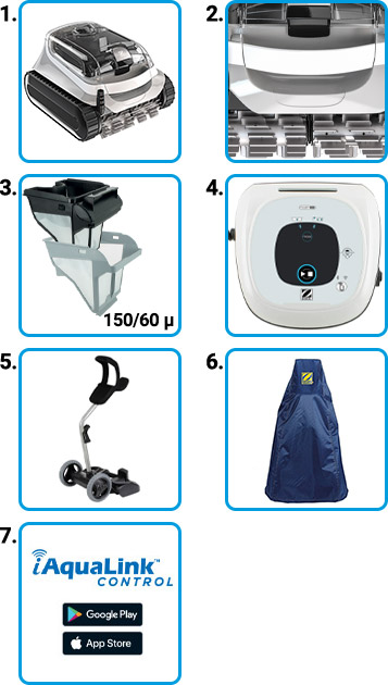 Materiale incluso Robot piscina Zodiac XA Materiale incluso Robot piscina Zodiac XA