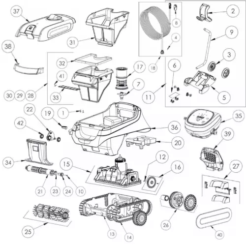 Ricambi per robot Zodiac 40 XA iQ