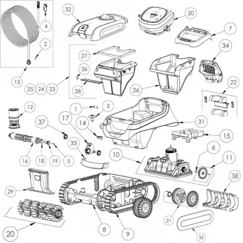 Ricambi per robot Zodiac 30 XA iQ e 20 XA