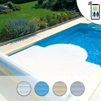 Copertura a tapparella di sicurezza fuori acqua Polartex® ROLLCOVER CONNECT per piscine rettangolari con scala romana