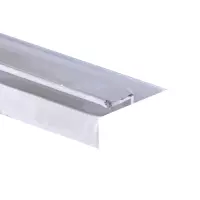 Bordino in alluminio anodizzato per piscina in pannelli d'acciaio - venduto al metro