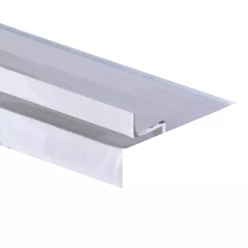 Bordino in alluminio anodizzato per piscina in cemento o casseri - dritto con aletta