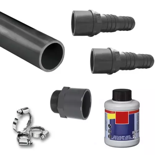 Kit per collegamento pompa dosatrice o sterilizzatore in piscine con tubi Ø 38 mm