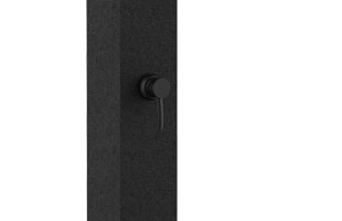 Doccia solare in alluminio DINO con lavapiedi