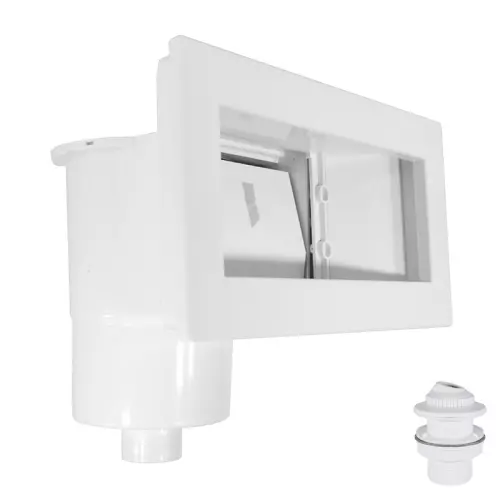 Skimmer bianco a bocca larga per piscine in legno fuori terra UBBINK