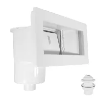 Skimmer bianco a bocca larga per piscine in legno fuori terra UBBINK