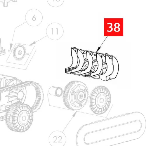 38_Coperchio Posteriore Telaio CN (mod. 20 XA)