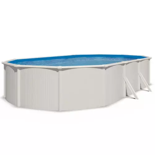 Piscina fuori terra Ovale STEEL White - 6,10 x 3,65 x h.1,32 m