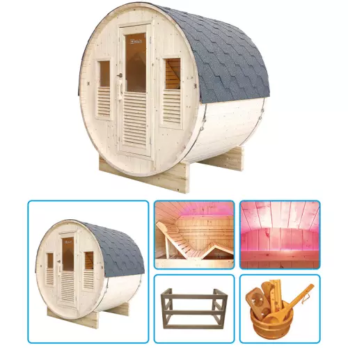 Sauna finlandese tradizionale da esterno MINERVA 2-3 posti - senza stufa