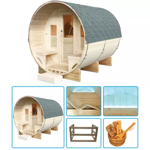 Sauna finlandese tradizionale da esterno MINERVA 3-6 posti - senza stufa