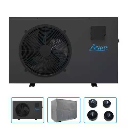Pompa di calore full inverter per piscina fino a 50 m³ - AZURO INVERTER con copertura protettiva e piedini antivibrazione