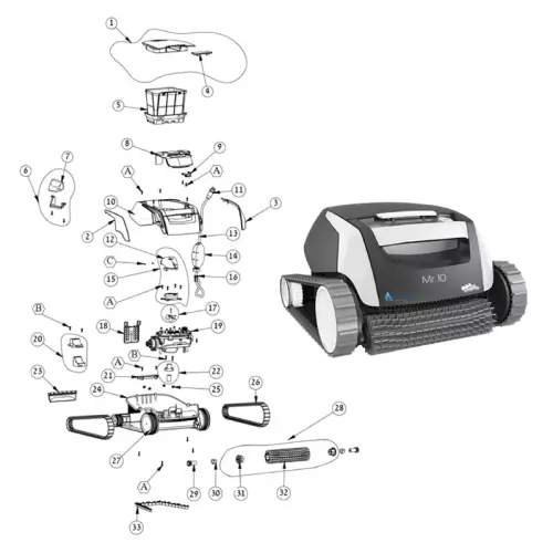 Ricambi per Robot Piscina DOLPHIN Mr. 10 by Maytronics