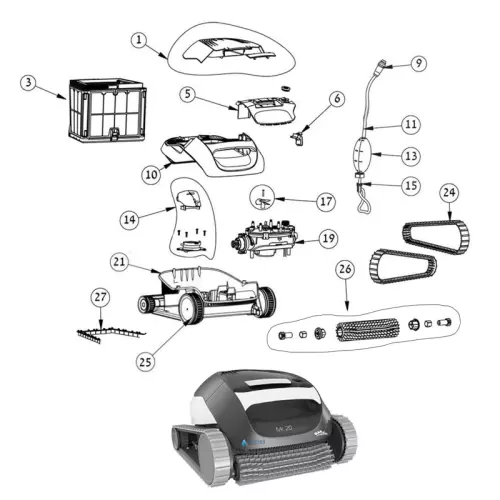 Ricambi per Robot Piscina DOLPHIN Mr. 20 by Maytronics