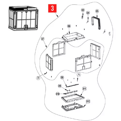 3(01)_Filtro completo a cartuccia ultrafine più spesso per MR 20
