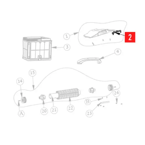 2_Supporto chiusura filtro bianco MR 30 / MR 40