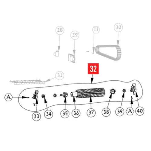 32_Spazzola attiva grigia per MR 30 - MR 40i