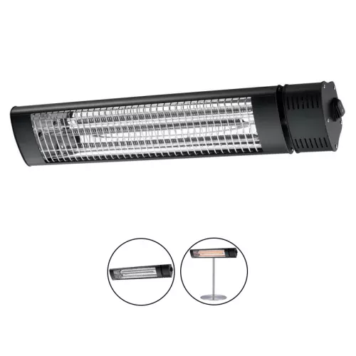 Riscaldatore a infrarossi elettrico CALDO IRB NERO 2000