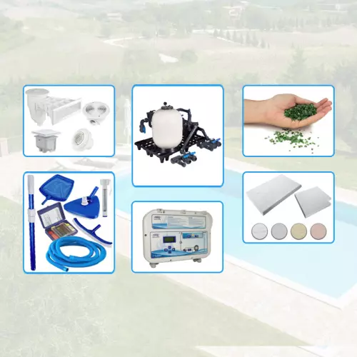 Kit componenti per piscina in cemento armato ARIZONA 6,00 x 3,00 h 1,50 m - KIT PRO