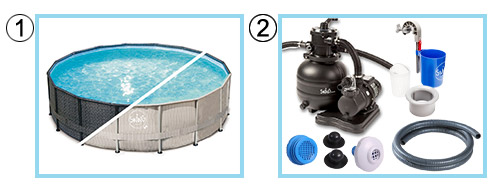 Piscina fuori terra effetto legno STEELWOOD KIT BASE