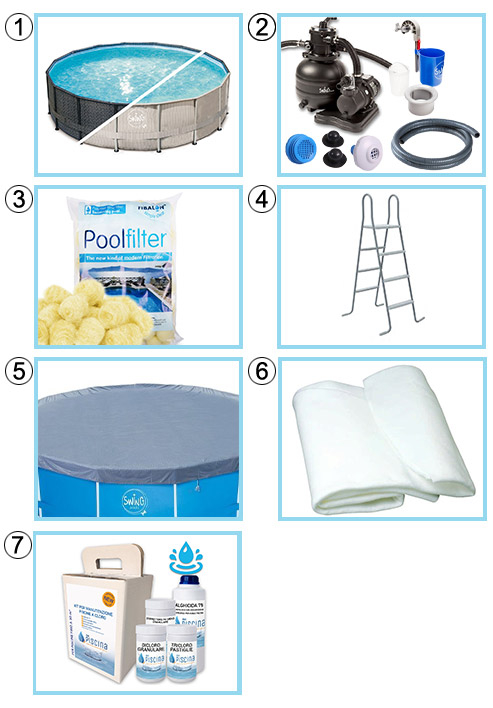 Piscina fuori terra effetto legno STEELWOOD KIT PRO