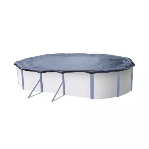 Copertura Invernale di protezione per piscine da 10,05 x 5,50 m colore blu/nero