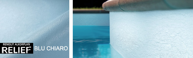 Rivestimento Liner ALKORPLAN RELIEF in PVC-P armato - BLU CHIARO