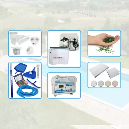 Kit componenti per piscina in cemento armato ARIZONA 5,00 x 3,00 h 1,20 m - KIT PRO BOX