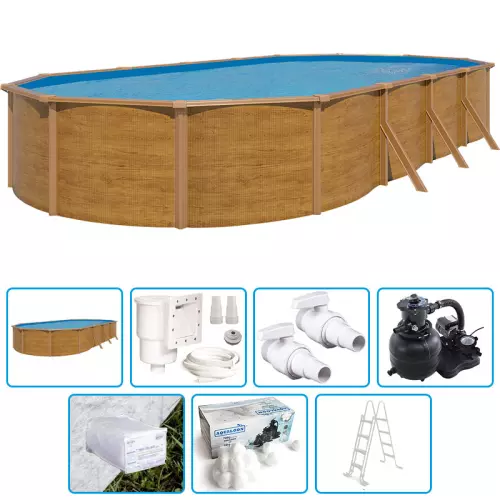 Piscina fuori terra STEELWOOD - 9,15 x 4,55 x h.1,20 m - KIT BASE