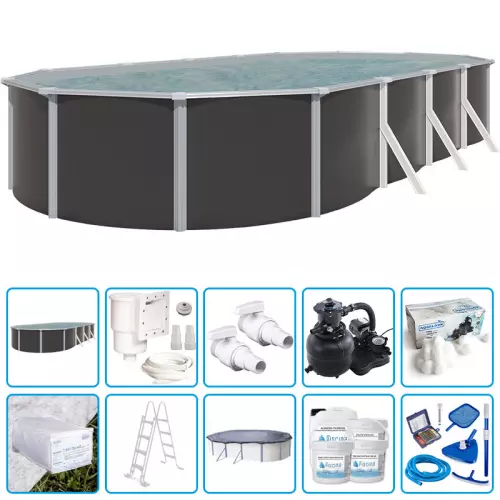 Piscina fuori terra STEELDESIGN - 9,15 x 4,55 x h.1,32 m - KIT PRO