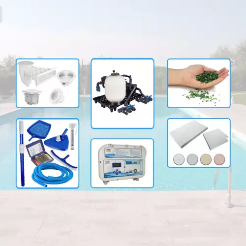 Kit componenti per piscina in cemento armato ARIZONA 9,00 x 4,00 h 1,20 m - KIT PRO